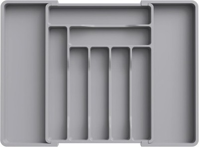 Lifewit Silverware Drawer Organizer, XL (13-22.4W × 15D ), Gray 