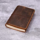 Personalized Trifold Leather Journal Cover, Refillable Journal Notebook A5 A6