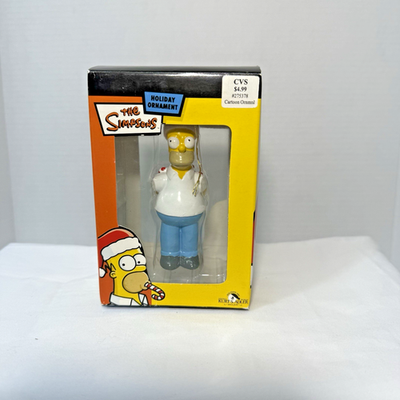 #ad The Simpsons Homer Simpson Candy Cane Christmas Holiday Ornament Kurt Adler $14.99
