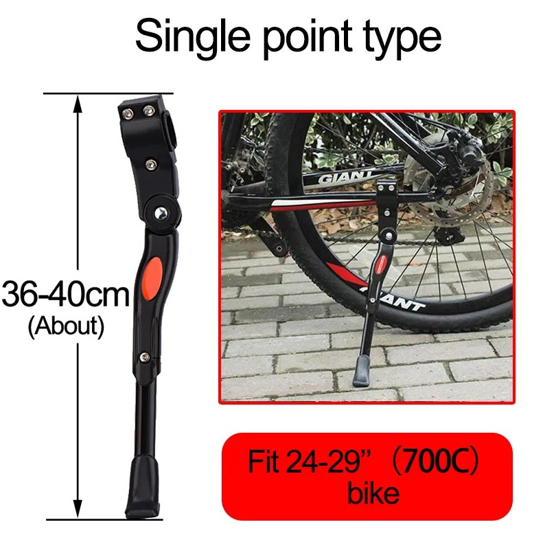 MTB Road Bike Adjustable Kickstand Aluminum Rear Stand 24&ndash;29in 700C