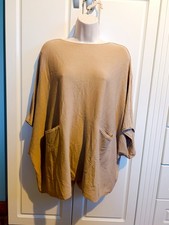 Karen Millen Batwing Jumper Size XS/S Beige Knit Women's Pre-owned