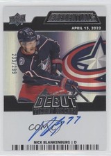 2022 Upper Deck Credentials Debut Ticket Access /299 Nick Blankenburg Auto 01mr