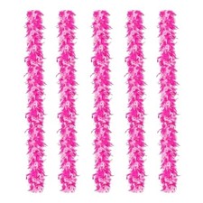 Feather Boa Party Pack - 5 Pack 45g Bulk Feather Boas, 2 Yard Fuchsia pink