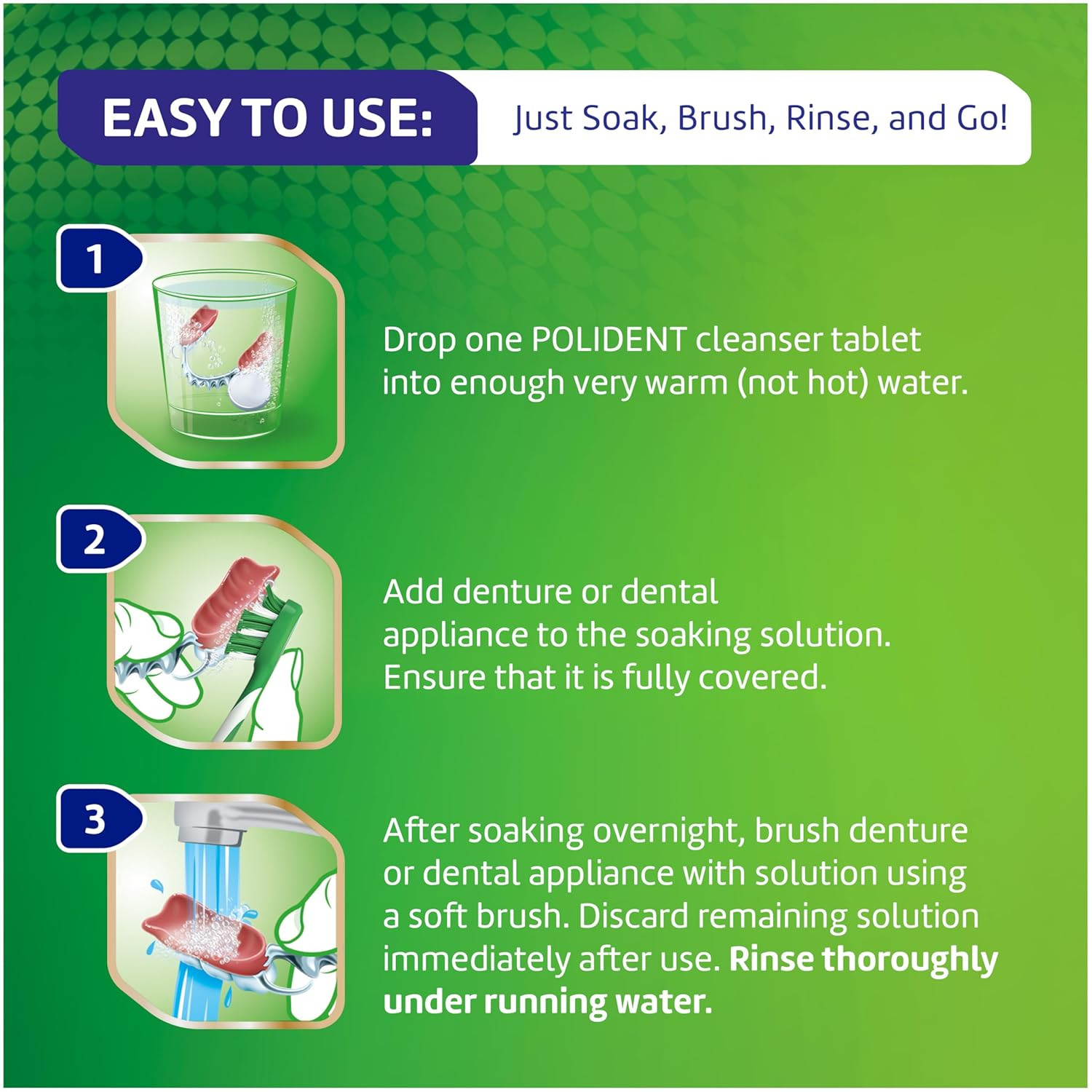 Overnight Retainer Cleaner Tablets Dentures Aligner Whitens 2 Pack 180 Ct Min