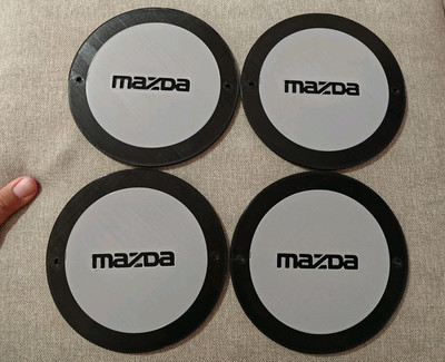 4x RX-7 MAZDA Rotary Classic Rim Hub Caps For REPLACEMENT RIMS 3D Printed