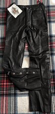 Vintage Harley Davidson Revolution Leather Riding Pants Womens 34/6 NEW NOS RARE