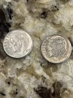 1957 And 198Roosevelt Dime 90% Silver Eagle US  Fine Circulated