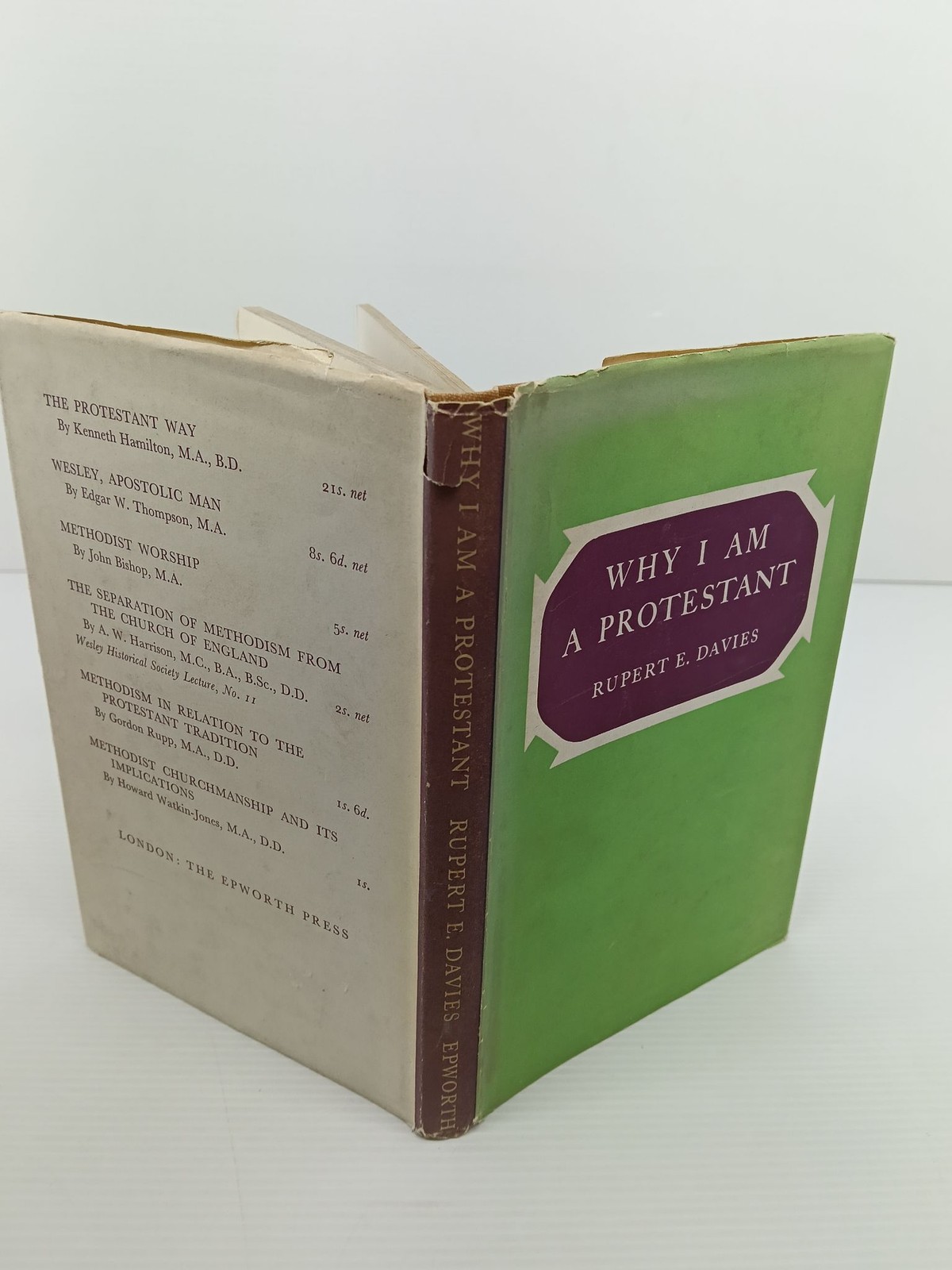 Why I Am a Protestant Rupert E. Davies Hardcover Epworth Press 1957 with DJ image 2