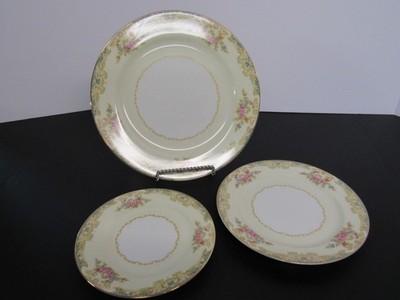 Noritake Ridgewood 5201 ~ 1 Salad Plate, 1 Bread & Butter Plate, 1 Saucer NICE!