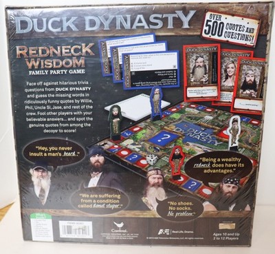 Duck Dynasty Redneck Wisdom Family Party Game   New   Sealed! Lots of fun!
