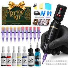 Wireless Tattoo Gun Kit, Complete Tattoo Kit for Beginners  Tattoo machine kit