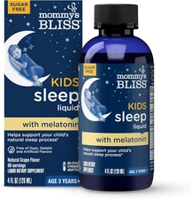 Mommy's Bliss Kids Sleep Liquid w/ Melatonin & Calming Herbs - Child Sleep Aid