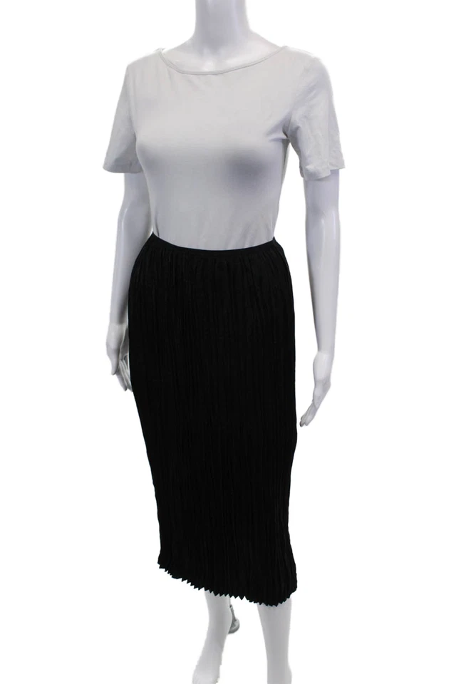 Maxi falda plisada elástica negra lisa talla pequeña Bella Dahl para mujer Foto 2 de 4