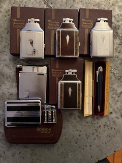 37 Pcs. Ronson Vintage Cigarette Lighter’s and Cases Used Not Tested As Is