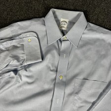 Brooks Brothers Non Iron Slim Fit Dress Shirt 16-35 100 Cotton Men's