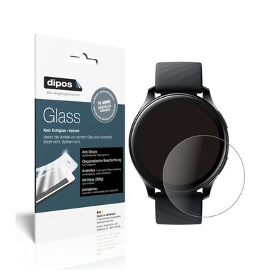2x Schutzfolie für OnePlus Watch (46mm) matt - Anti-Shock 9H Folie dipos Glass