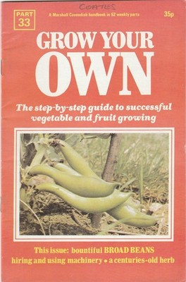 Grow Your Own Magazine Part 33 Broad Beans Gardening Handbook Vintage