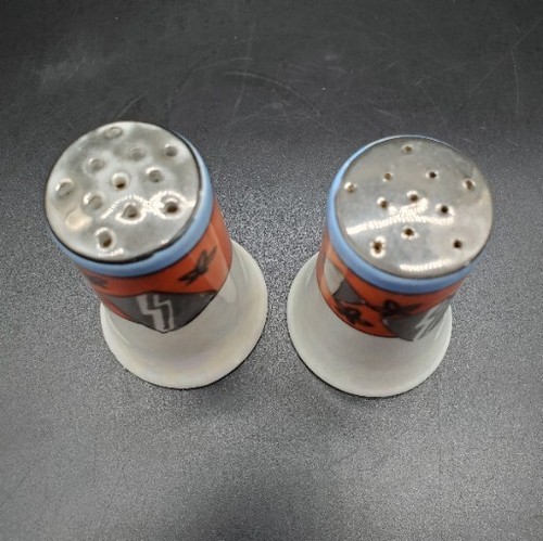 Japanese Lusterware Salt/Pepper Shakers Rectangle/Star Designs Approx 3 Inches - Picture 6 of 8