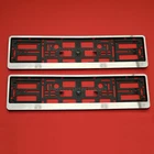 2x CHROME NUMBER PLATE SURROUNDS HOLDER FRAME FOR CAR AUDI A3 A4 A5 A6 Q7