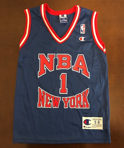 vintage champion nba new york basketball jersey youth size small