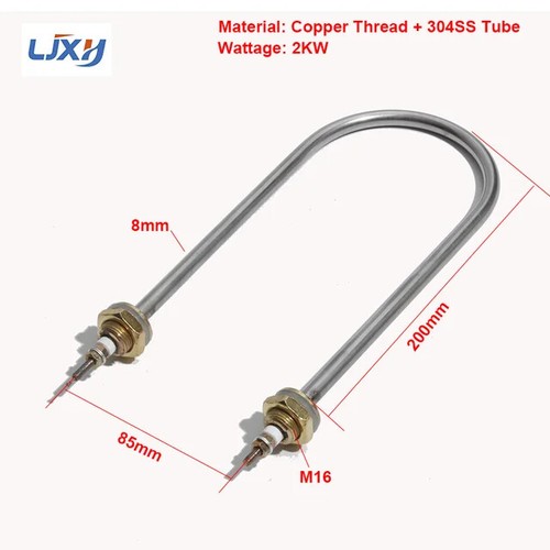 Tubo de calor eléctrico LJXH U tipo M16, elemento de calefacción en forma de U 2KW Coppe - Imagen 25 de 29