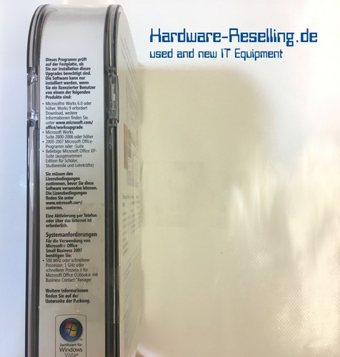Microsoft Bureau Petit Entreprise 2007 Sbe Mise Allemand Housse Avec CD Scellé - Photo 5/5
