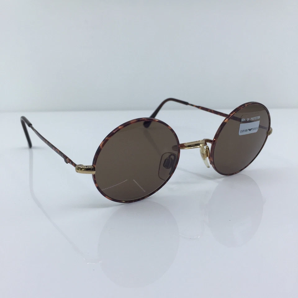 Gafas de sol vintage Emporio Armani EA 001 C. 721 oro tortuga 44-21 mm hechas en Italia Foto 4 de 4