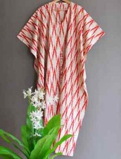 Indian Floral Printed Kaftan Cotton Hippie Maxi Women Nightwear Caftan Dress