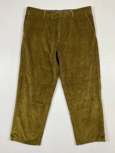 ETRO Milano Brown Corduroy Regular Fit Chino Pants Trousers IT52 / W38 Zip Fly