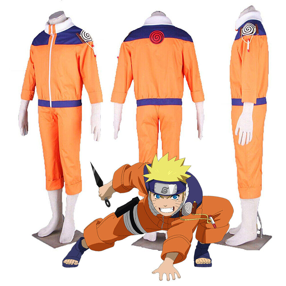 Anime Naruto Shippuden Uzumaki Hokage 1st Gen Cosplay Costume Complete Outfit