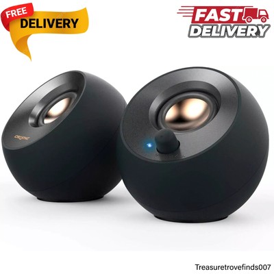 Creative Pebble V2 - Minimalistic 2.0 USB-C Powered Desktop Speakers, 3.5 mm AUX