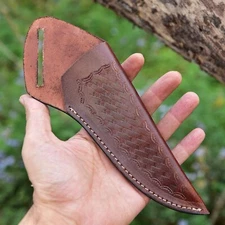 Fixed blade Cow Leather Sheath / Holster vertical Knife Case Knife Carry Sheath