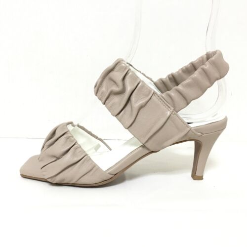 Auth LANVIN COLLECTION - Pink Beige Leather Women's Sandals - Picture 1 of 7