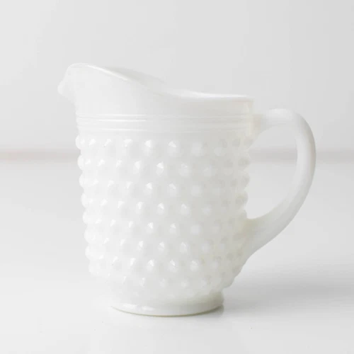 Vintage White Hobnail Milk Glass Creamer/Pitcher
