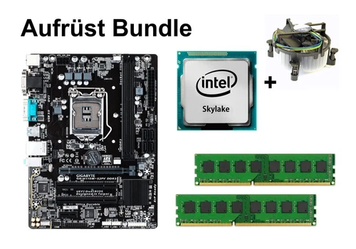 Aufrüst Bundle - GBT H110M-S2PV DDR3 + Intel Skylake i3-6100 + 4GB RAM #82134