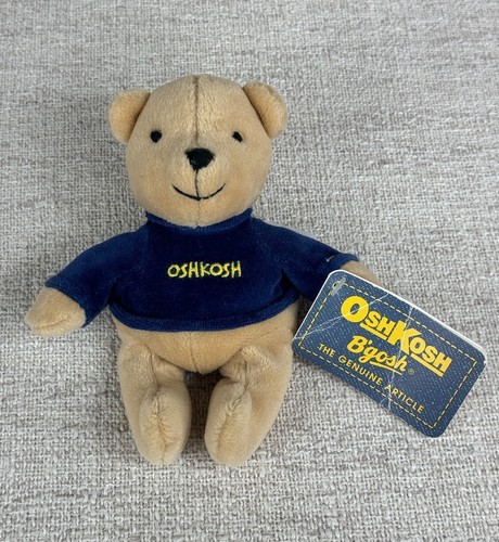 Vintage Oshkosh B'Gosh Eden orsacchiotto peluche camicia blu velluto 6" berretto giocattolo HTF - Foto 2 di 12