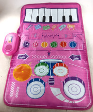 2 in 1 Musical Mat for Toddlers Piano Keyboard Drum Mat Educational Pink