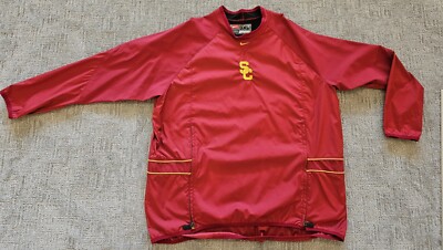 USC Trojans Nike Jacket Windbreaker Men's 3XL Red Pullover Warmup Made In USA