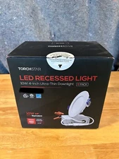 Torchstar LED Recessed Light - 5000K, 10W, 6-Pack, 4” - USED