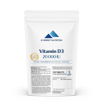 Vitamin D3 20000IU Tablets   Bone Strength, Joint Support & Immune Health Boost