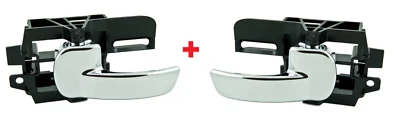 LOT DE 2 POIGNEE DE PORTE pour NISSAN QASHQAI (2007- ) INTERIEUR CHROME - Photo 1/2