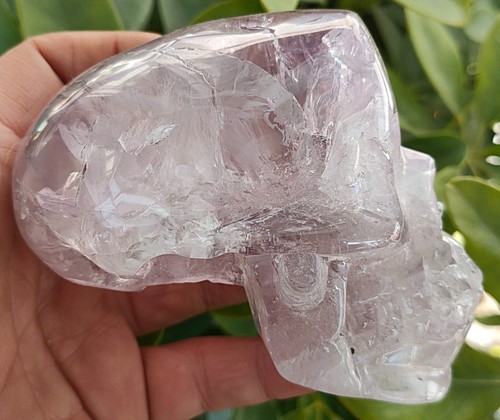 496g Top Quality Natural Rare Amethyst Sculpture Skull Healing - Picture 3 of 17