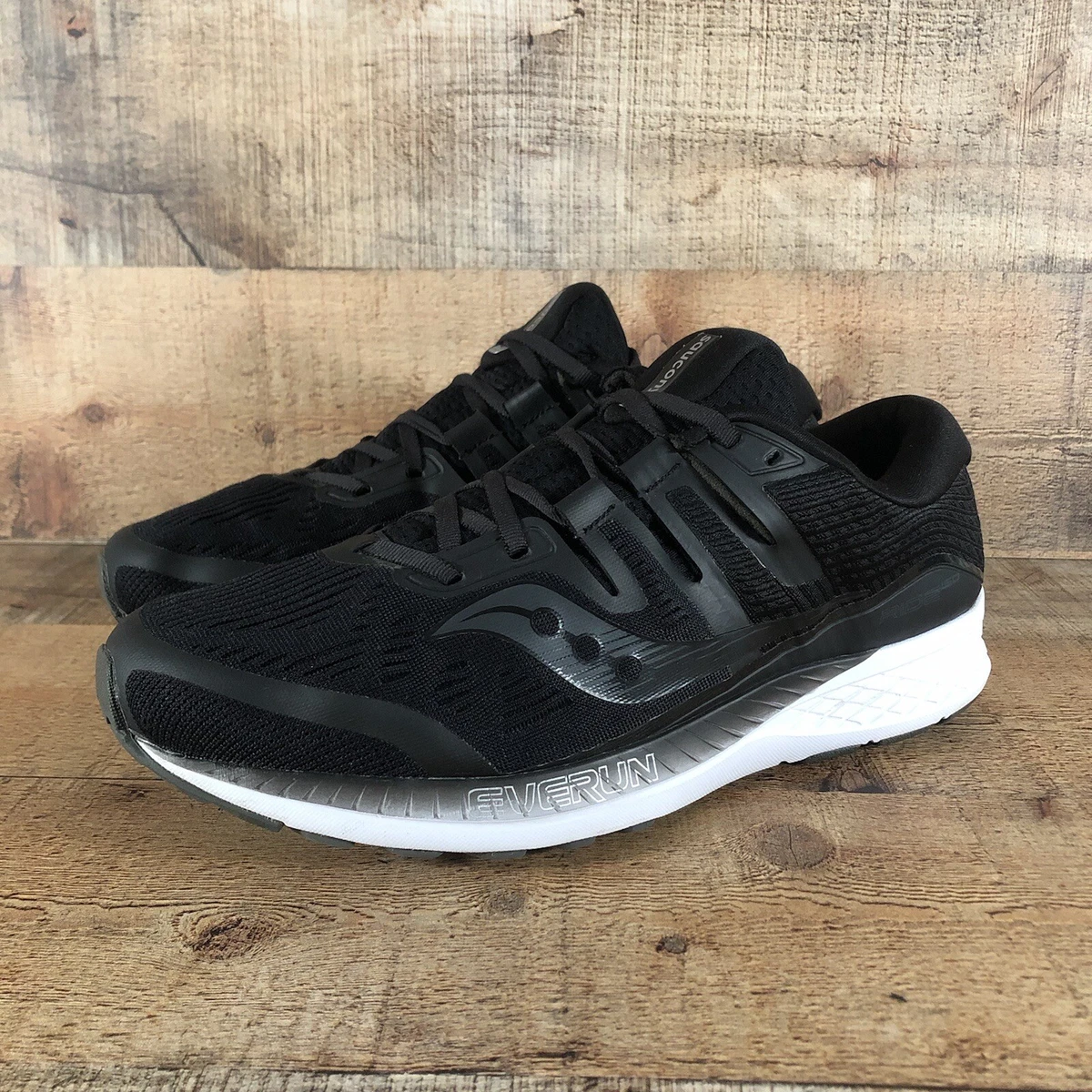 SAUCONY MEN RIDE ISO RUNNING SHOE BLACK S20445 2 SIZE 11.5 W WIDE