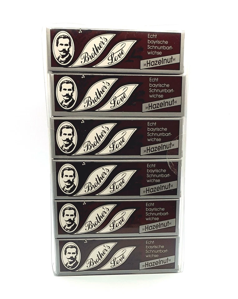 bayrische Bartwichse "Brother´s Love" hazelnut 6er Sparpack