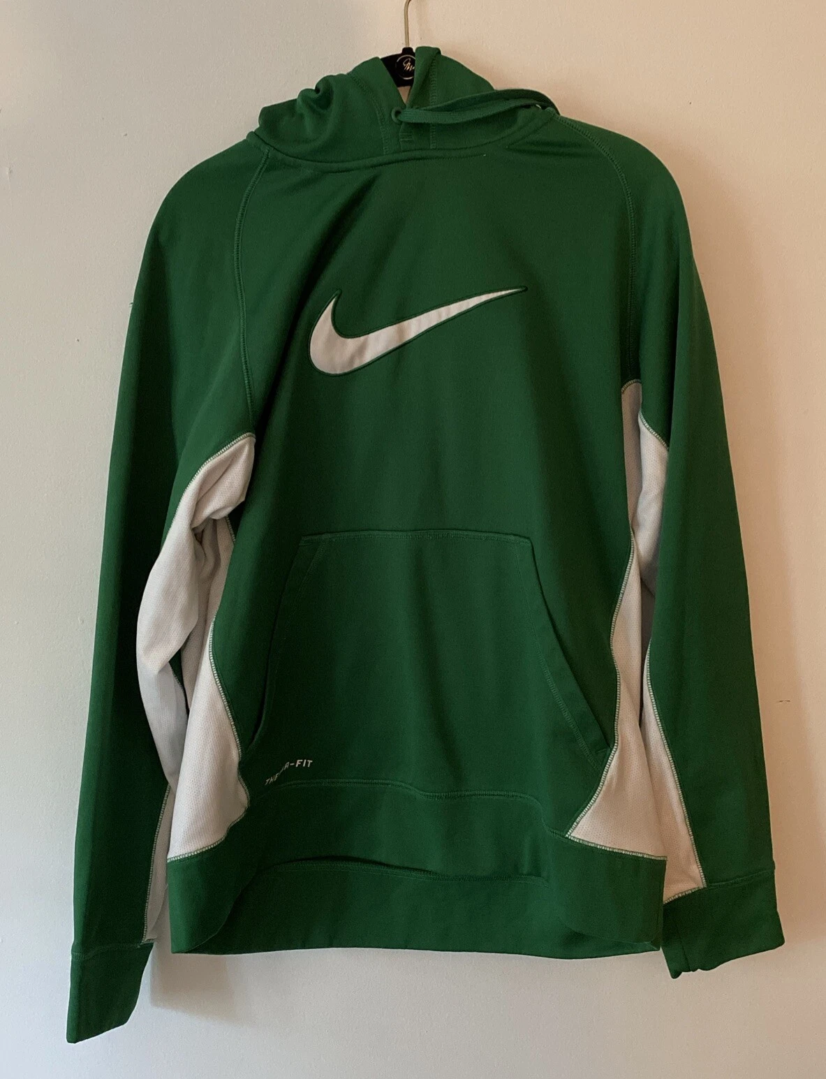 Nike Men's Therma-Fit Hoodie Pullover Sweatshirt Green Medium (JT-126)