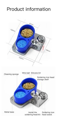 Soldering Iron Multi-Function Holder Metal Soldering Station Dormant Base