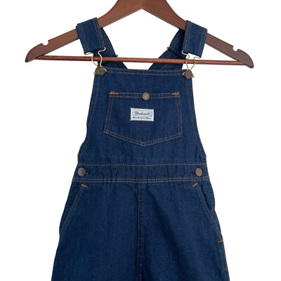 Vintage 80s 90s Madewell Denim Overall Dress Girls Size 10 Blue