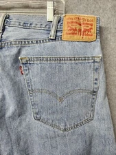 Levi's 505 Blue Regular Fit Straight Leg Jeans 38X30 