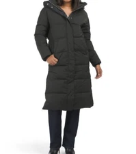 Theory City Poly Hooded Puffer Coat Deep Green XS;NWT
