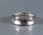 Vintage EDCO STERLING SILVER RING Concave Band Curved w/Pointed Edges SZ 8